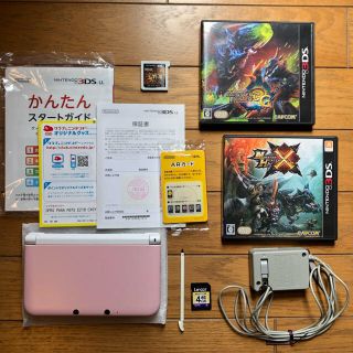 ニンテンドー3DS(ニンテンドー3DS)のNintendo 3DS  LL 本体 モンスターハンター3G、4、Xセット(携帯用ゲーム機本体)