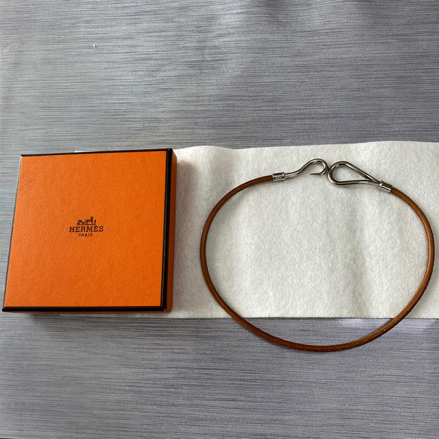 エルメス アタメ チョーカー ブレスレット レザー ネックレス SV金具