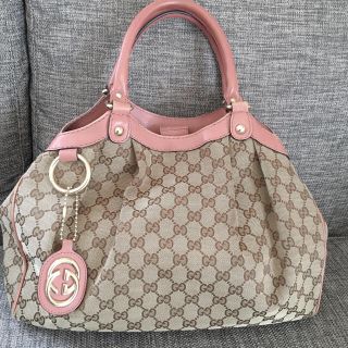 グッチ(Gucci)のグッチ スーキー トートバッグ GG柄 キャンバス×レザー  211944 (トートバッグ)