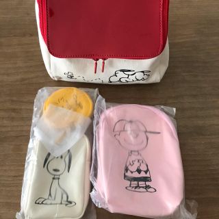 スヌーピー(SNOOPY)のリンネル付録　スヌーピーポーチセット(ポーチ)