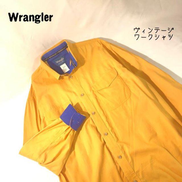 Wrangler(ラングラー)のラングラー Wrangler ヴィンテージ ワークシャツ イエロー LTサイズ メンズのトップス(シャツ)の商品写真