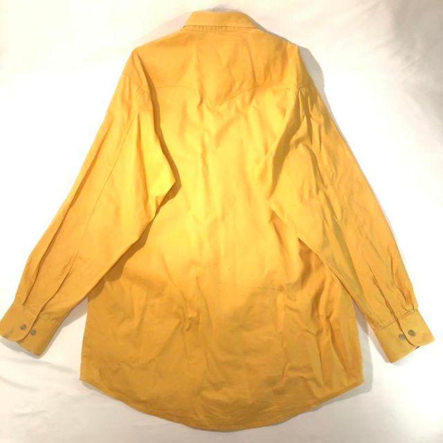 Wrangler(ラングラー)のラングラー Wrangler ヴィンテージ ワークシャツ イエロー LTサイズ メンズのトップス(シャツ)の商品写真
