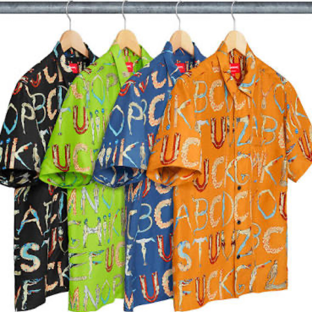 supreme alphabet silk shirtトップス