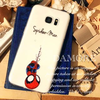 No.11❤︎ぶら下がりスパイダーマン❁GALAXYクリアーケース(Androidケース)