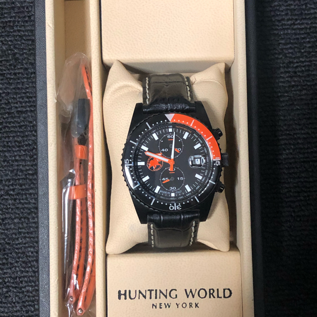 HUNTING WORLD(ハンティングワールド)のHUNTING WORLD  ハンティングワールド　クロノ腕時計 メンズの時計(腕時計(アナログ))の商品写真