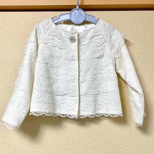 petit main(プティマイン)のプティマイン　ノーカラー　ジャケット　ボレロ キッズ/ベビー/マタニティのキッズ服女の子用(90cm~)(ジャケット/上着)の商品写真