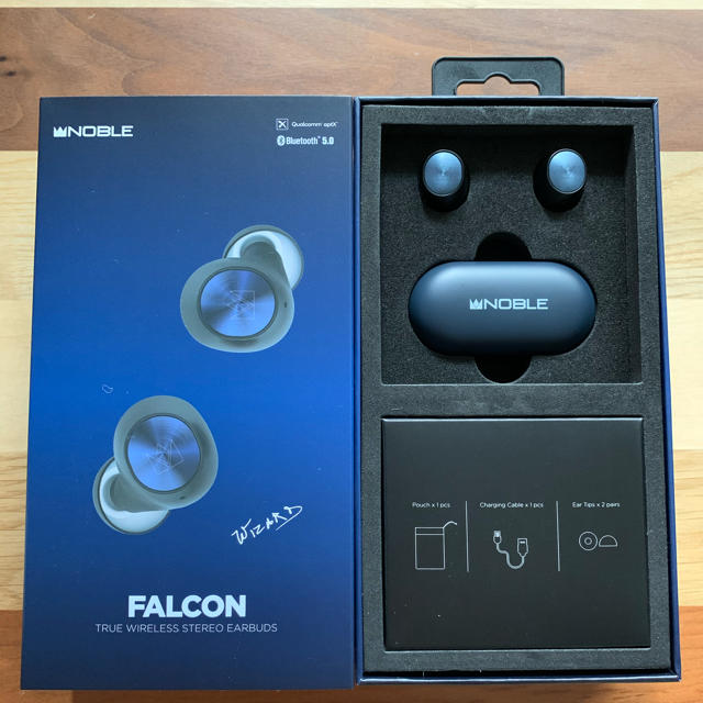 Noble(ノーブル)のnoble falcon ワイヤレスイヤホン スマホ/家電/カメラのオーディオ機器(ヘッドフォン/イヤフォン)の商品写真