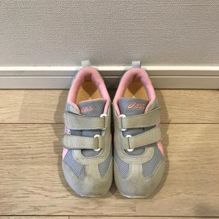 アシックス(asics)のasics  キッズスニーカーグレーピンク18cm(スニーカー)