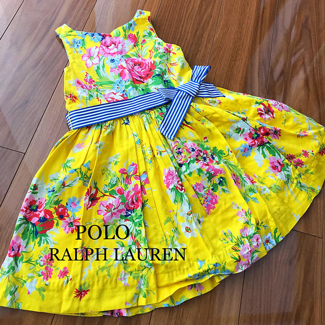 POLO RALPH LAUREN - ラルフローレン ワンピース 130 花柄 イエローの