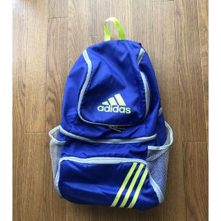 アディダス(adidas)のアディダス　サッカー3段リュック　パープル×イエロー(リュックサック)