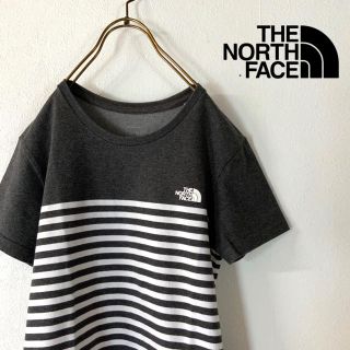 ザノースフェイス(THE NORTH FACE)の【極美品】THE NORTH FACE ボーダー ロゴ tシャツ(Tシャツ(半袖/袖なし))