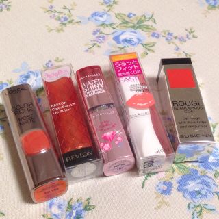 レブロン(REVLON)のオレンジ、赤系統💕リップセット(口紅)