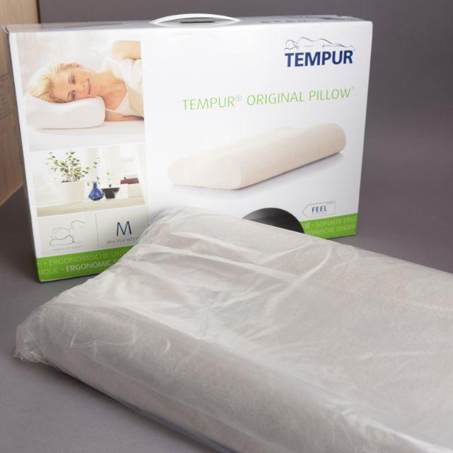 カバー生地中身枕カバー新品♡テンピュール Tempur 安眠枕Ｍサイズ 低反発ピロー 日本正規品グレー