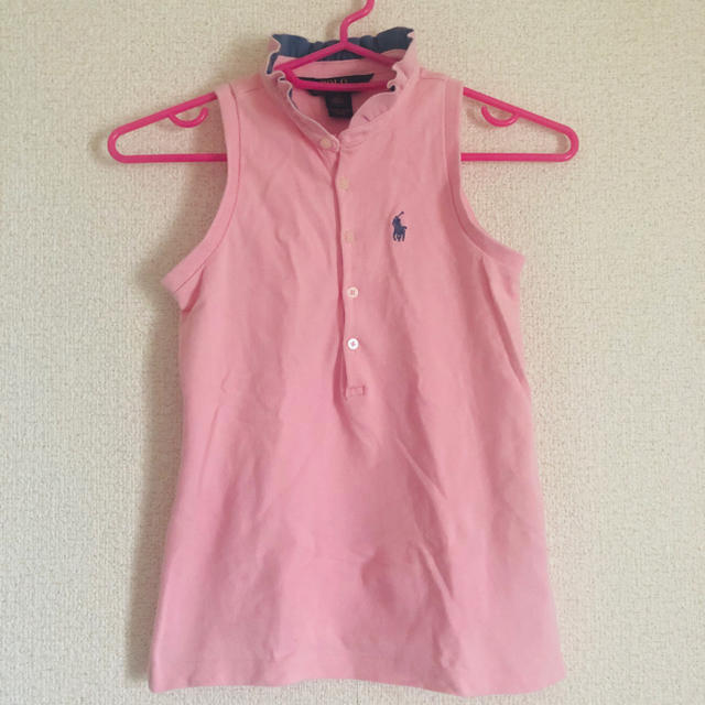 POLO RALPH LAUREN(ポロラルフローレン)の未使用に近い♡Ralph Lauren ノースリーブ　ポロ　ピンク　 キッズ/ベビー/マタニティのキッズ服女の子用(90cm~)(Tシャツ/カットソー)の商品写真