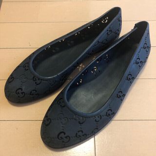 グッチ(Gucci)のグッチ　レインシューズ　24.5(難あり)(レインブーツ/長靴)