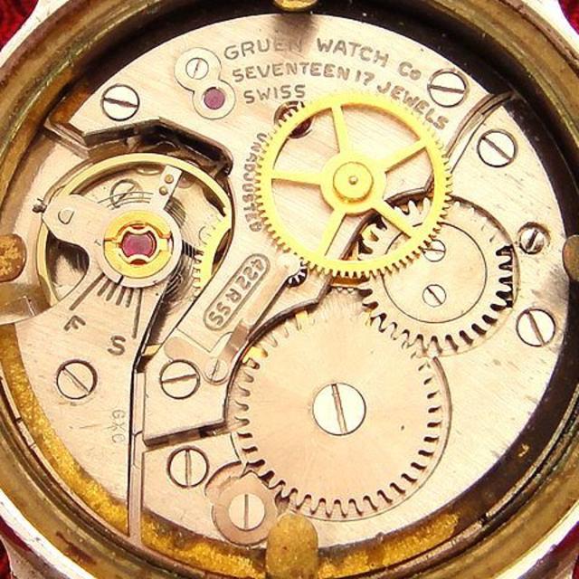 貴重★1950's 17石 手巻きアンティーク腕時計の通販 by ジョンティーク｜ラクマ グリュエン スイス製 限定品通販