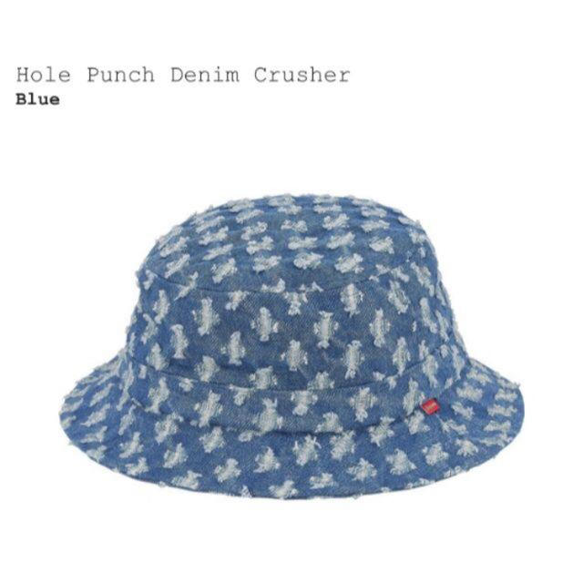 Supreme(シュプリーム)のM/L Supreme Hole Punch Denim Crusher メンズの帽子(ハット)の商品写真