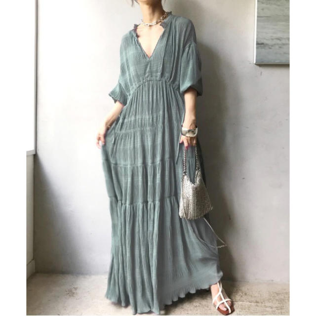 AMERI SHIRRING PLEATS DRESSワンピース