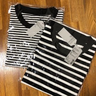 ムジルシリョウヒン(MUJI (無印良品))の送料込 2枚セット muji labo ボーダー 半袖 Tシャツ(Tシャツ/カットソー(半袖/袖なし))