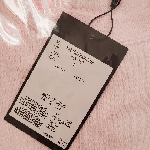 Kastane(カスタネ)のkastaneフロッキーロゴTシャツ　ピンク新品未使用 レディースのトップス(Tシャツ(半袖/袖なし))の商品写真