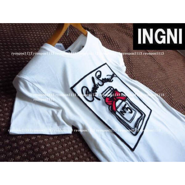 INGNI(イング)の新品★INGNI 香水オーガンジー半袖Ｔ レディースのトップス(Tシャツ(半袖/袖なし))の商品写真