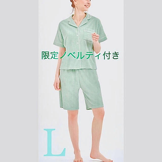 ジーユー(GU)のパイルパジャマ(半袖)Mint  【ホワイト】　ジーユー×サボン(パジャマ)