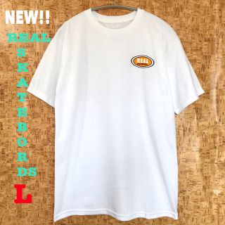 シュプリーム(Supreme)のL相当 新品 REAL SKATEBOARDS ワンポイント Tシャツ 白(Tシャツ/カットソー(半袖/袖なし))