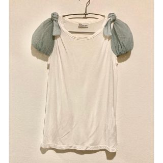 レッドヴァレンティノ(RED VALENTINO)のRED VALENTINO チュールパフスリーブTシャツ(Tシャツ(半袖/袖なし))