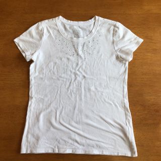 140  女の子　Tシャツ　半袖Tシャツ　トップス　白Tシャツ(Tシャツ/カットソー)