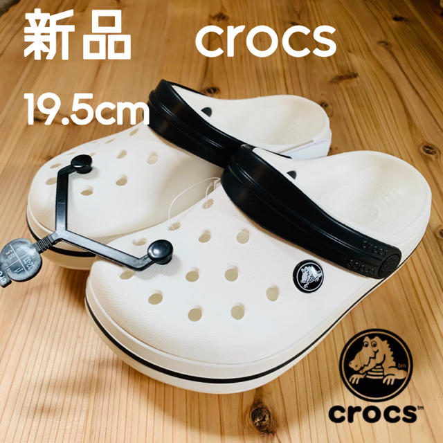 crocs(クロックス)のクロックス　19.5 cm  クロックバンド　クロッグキッズ　ホワイト キッズ/ベビー/マタニティのキッズ靴/シューズ(15cm~)(サンダル)の商品写真