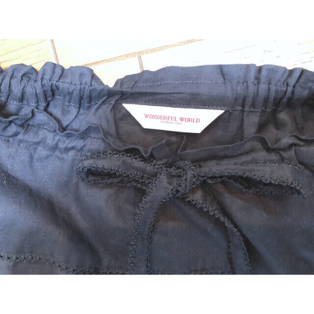 KANEKO ISAO(カネコイサオ)のワンダフルワールド（カネコイサオ）黒フリルロングスカート&バッグ レディースのスカート(ロングスカート)の商品写真