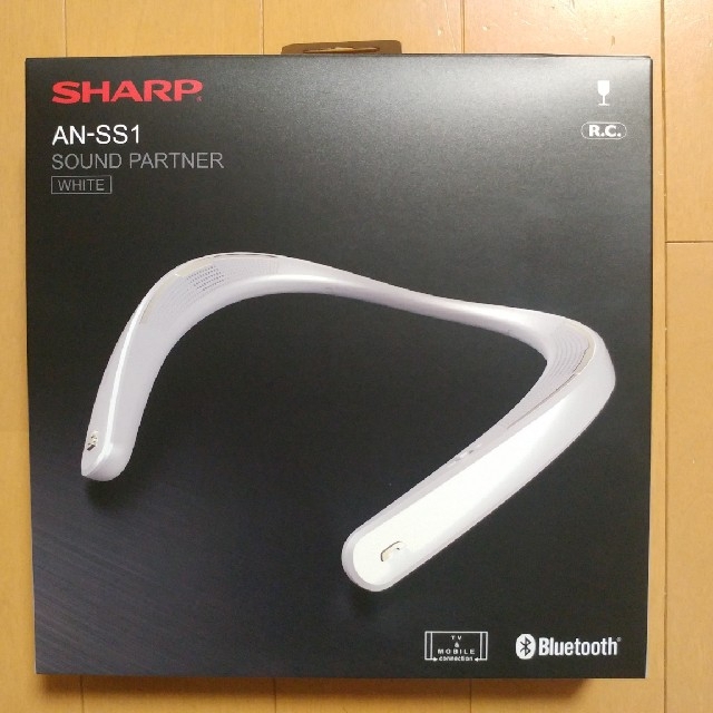 SHARP(シャープ)のSHARP ネックスピーカーサウンドパートナーAN-SS1-Bシャープ ホワイト スマホ/家電/カメラのオーディオ機器(スピーカー)の商品写真