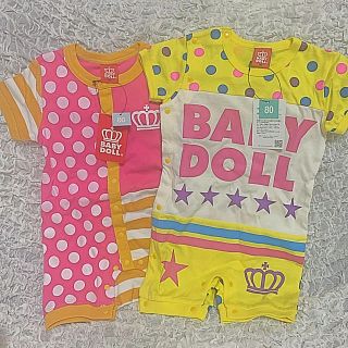 ベビードール(BABYDOLL)の【 新品 】BABY DOLL ベビードール　ロンパース 80(ロンパース)