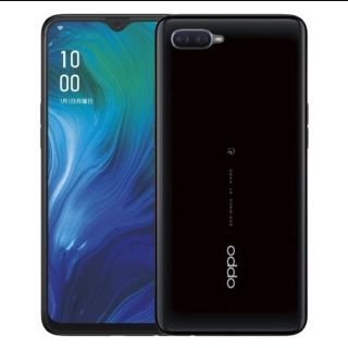 アンドロイド(ANDROID)の新品　OPPO Reno A ブラック 64GB SIMフリー(スマートフォン本体)