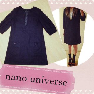 ナノユニバース(nano・universe)のnuワンピ、AEニット(ひざ丈ワンピース)