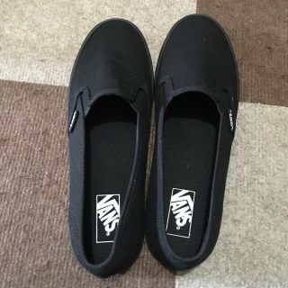 ヴァンズ(VANS)のVANS☆スリッポン.ぺたんこ黒♪(スリッポン/モカシン)