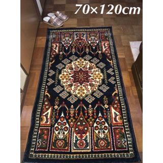 ウィルトン織り民族柄ギャッベ 高密度ラグ 70×120cm-106001(玄関マット)