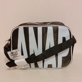 アナップキッズ(ANAP Kids)の【ANAP KIDS】BIGロゴ幼稚園バッグ  ショルダーバッグ  ブラック(通園バッグ)