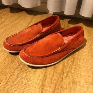 ロックポート(ROCKPORT)のROCKPORT デッキシューズ　オレンジ　26.0cm(デッキシューズ)