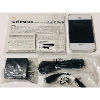 エヌイーシー(NEC)のUQ WiMAX2+ au HWD15 Wi-Fi ポケットルーター 美品(その他)