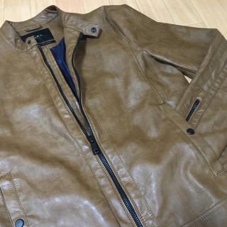 ザラ(ZARA)の★値下★ ZARA / ザラ　ライダース　レザージャケット　キャメルカラー(ライダースジャケット)