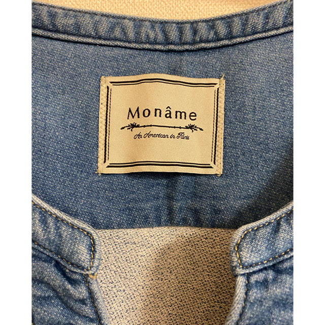 BEAMS(ビームス)のMoname ノーカラーデニムワンピース レディースのワンピース(ミニワンピース)の商品写真