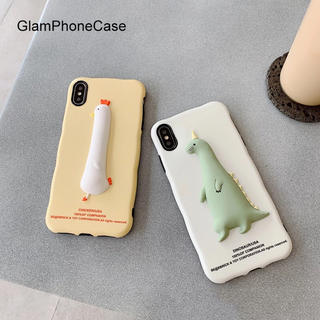 ぷっくり恐竜とチキンが可愛いiphone case(iPhoneケース)