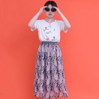 アトリエドゥサボン(l'atelier du savon)のオールドコットン　ねこばなＴシャツ(Tシャツ(半袖/袖なし))