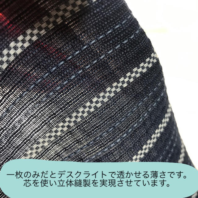 夏仕様　国産しじら織　二つセット　インナーマスク　or フェイスカバー ハンドメイドのファッション小物(その他)の商品写真