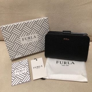 フルラ(Furla)の付属品全て有り★新品 FURLA バビロン 二つ折り財布 ブラック(財布)