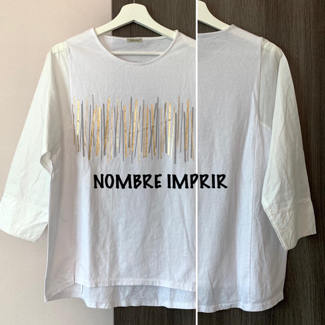 nombre impair(ノンブルアンベール)のノンブルアンベール✴︎袖切替ビッグＴシャツ♡ レディースのトップス(カットソー(長袖/七分))の商品写真