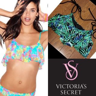 ヴィクトリアズシークレット(Victoria's Secret)のVictoria's secret ビキニ　水着　ボタニカル柄　リーフ柄　パーム(水着)