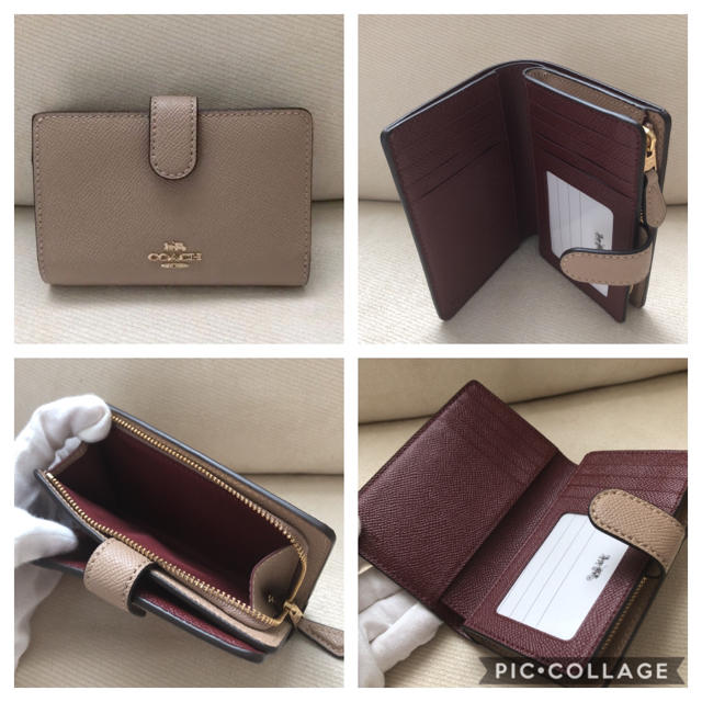 COACH(コーチ)のりき様専用 新品★COACH 二つ折り財布 TAUPE トープ/グレージュ レディースのファッション小物(財布)の商品写真