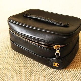 シャネル(CHANEL)の【難あり/正規品】CHANEL シャネル バニティバッグ＊ラムスキン (ハンドバッグ)